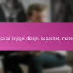 Polica za knjige: dizajn, kapacitet, materijal