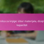 Polica za knjige: izbor materijala, dizajn, kapacitet