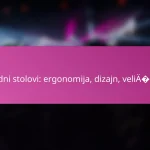 Radni stolovi: ergonomija, dizajn, veličina