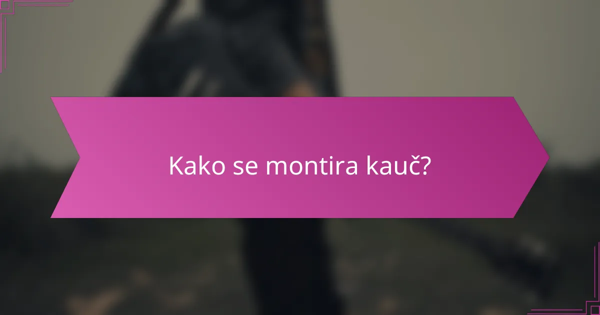 Kako se montira kauč?