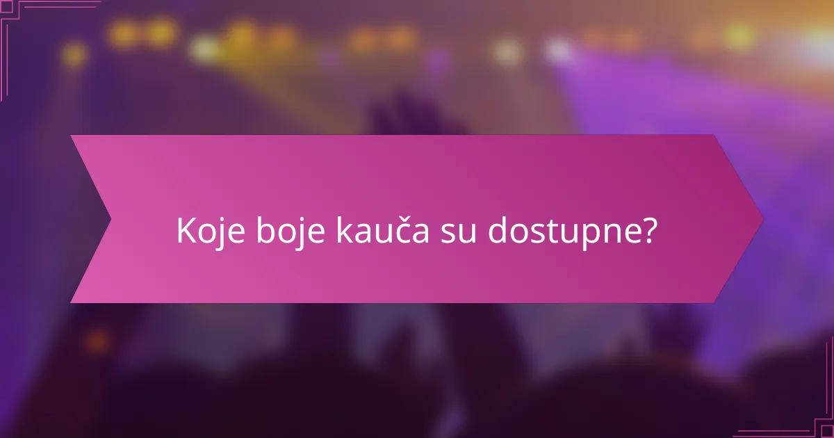 Koje boje kauča su dostupne?